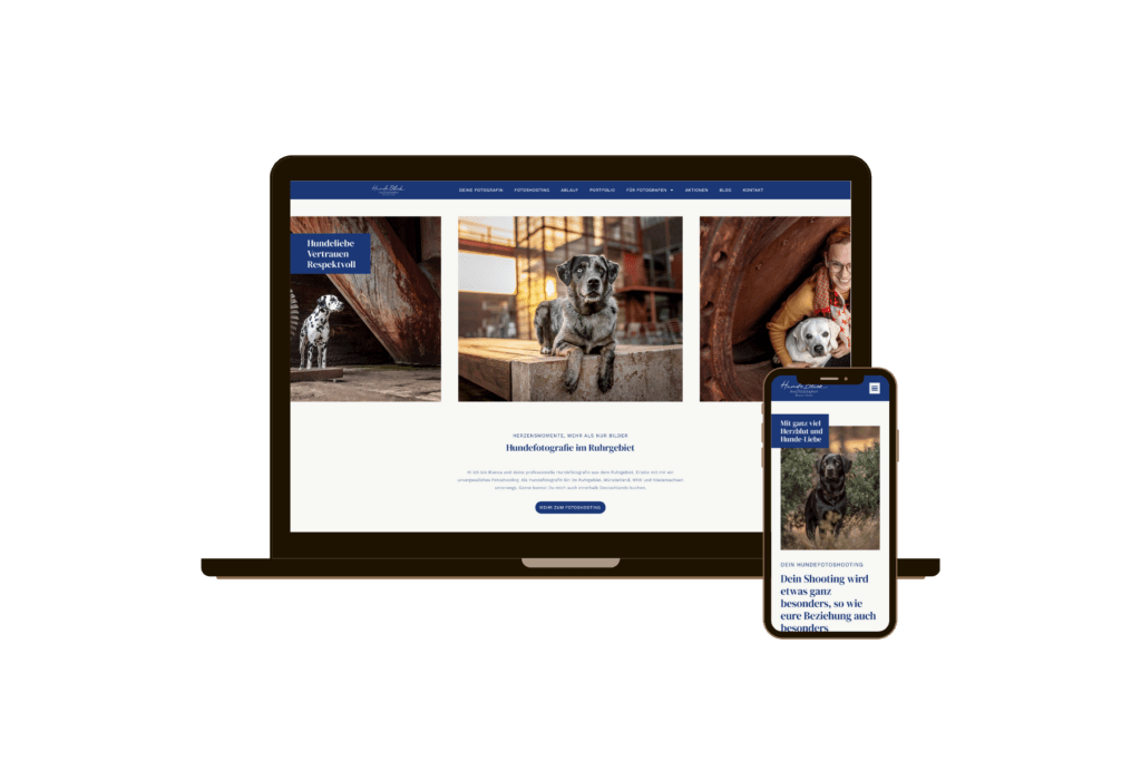 Webdesign / Webseitenerstellung für Fotografin Hundeblicke