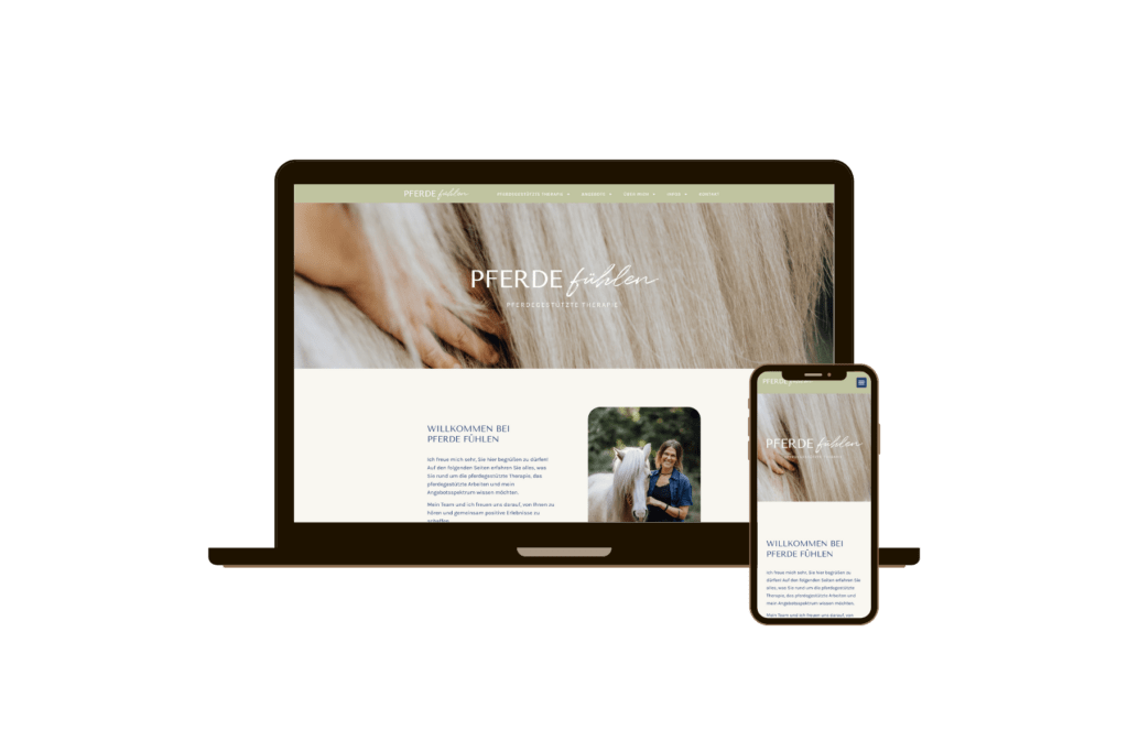 Webdesign / Webseitenerstellung für Pferde fühlen – pferdegestütztes Coaching Berlin-Brandenburg