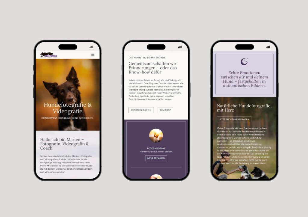 Website für Hundefotografin aus Österreich