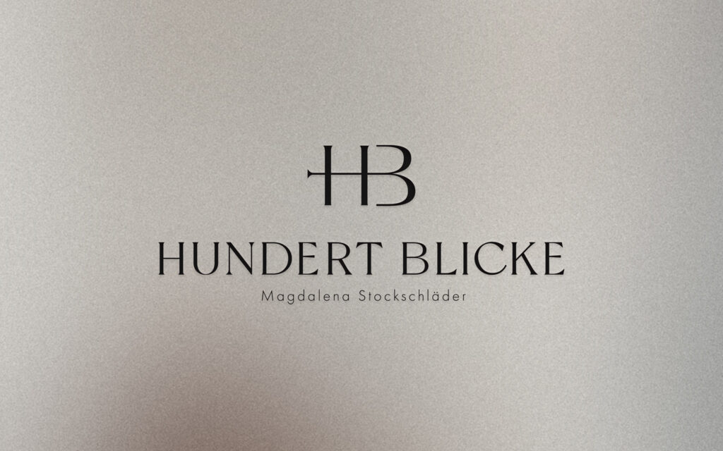 Schlichtes Logo von Hundert Blicke, Logodesign von Gina Wetzler, Joliegraphie.